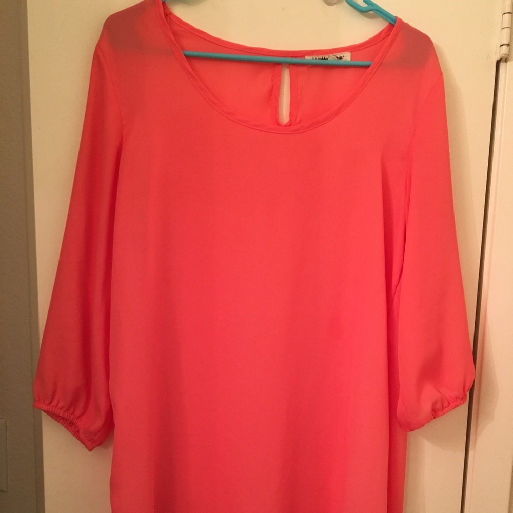 Sheer orange dress